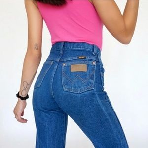 Vtg Wrangler High Waisted Blue Jeans